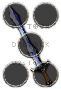 D2R Crystal Sword - 5 Sockets